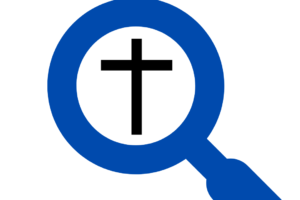 A magnifying glass looking a Christian cross. The title reads, "Have you ever looked through the lens of lament.